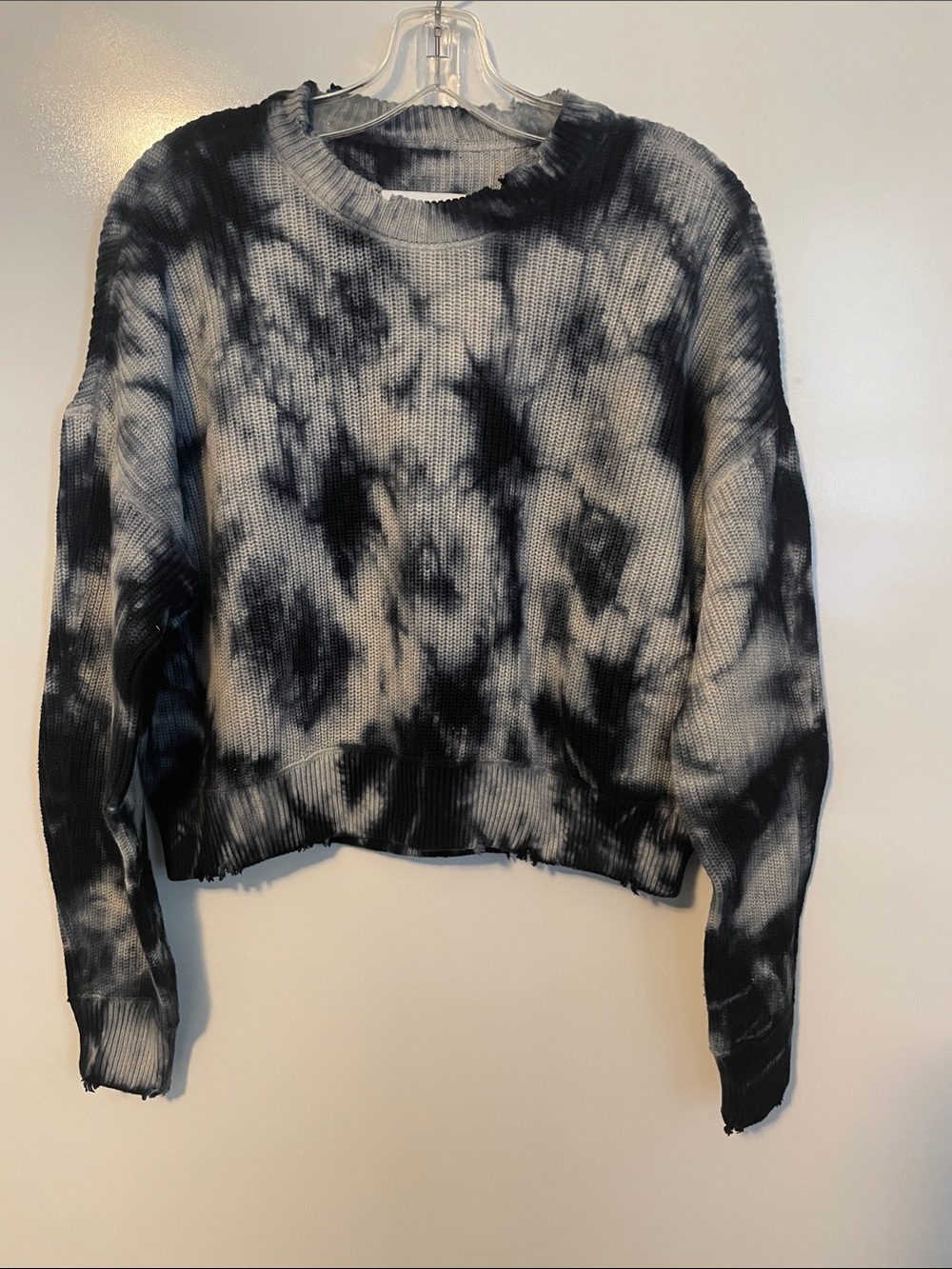 Pistola Cotton Knit Gray Distressed Sweatshirt Size XS
